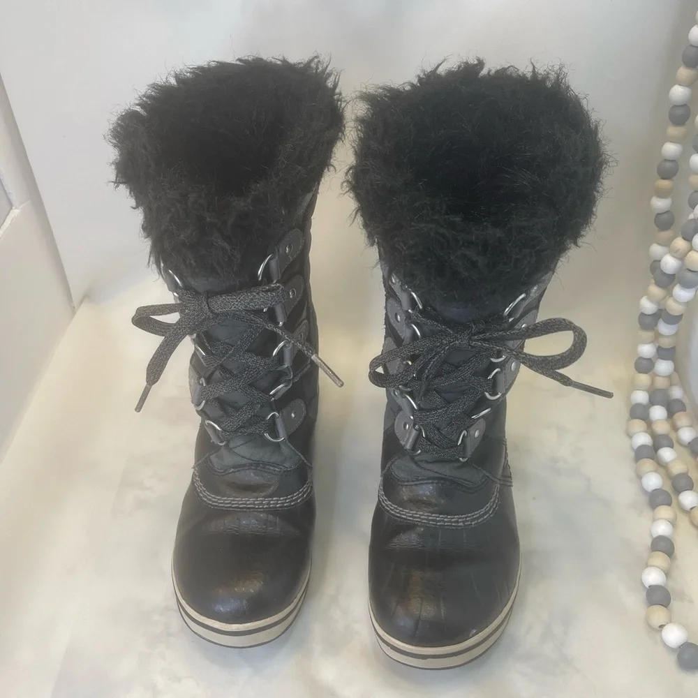 SOREL Youth waterproof Tofino II Boot Black Quarry size 3